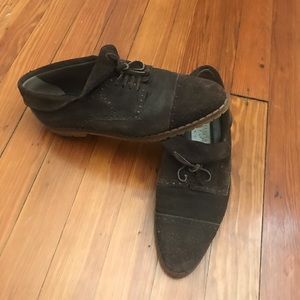Suede loafers / brown leather suede oxford loafers